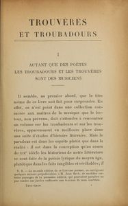 Trouvères et troubadours