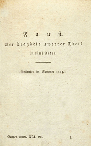 Faust. Der Tragödie zweiter Teil