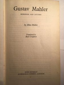 Gustav Mahler: Memories and Letters