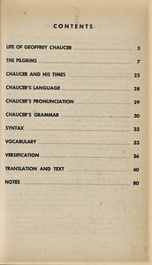 Notes, Translation and Text for Chaucer's "The Prologue to the Canterbury Tales"