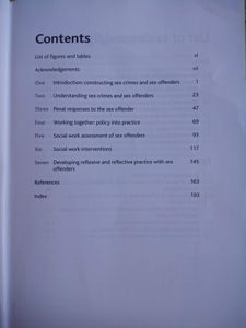 Social Work With Sex Offenders