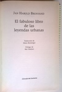 El Fabuloso Libro De Las Leyendas Urbanas