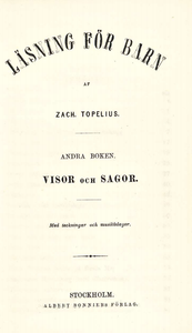 Läsning för barn. Andra boken. Visor och sagor.