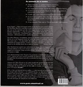 Circuit Musiques Contemporaines - Qui Écoute ? 1 - Volume 13 Numéro 2