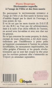 Dictionnaire Superflu À L'usage De L'élite Et Des Bien Nantis