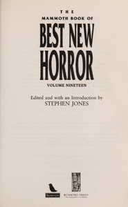 The Mammoth Book of Best New Horror, Volume 19