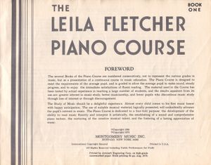 The Leila Fletcher Piano Course: Book One