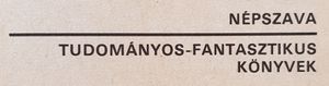 Népszava Tudományos-fantasztikus könyvek