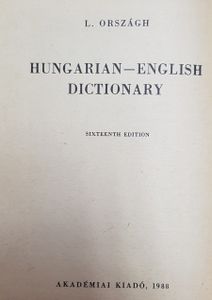 Magyar-Angol szótár
