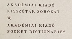 Kisszótár sorozat