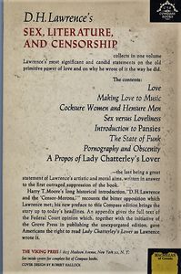 Sex, Literature, and Censorship