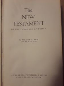 The New Testament in the Language of Today