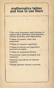 Mathematical Tables and How to Use Them