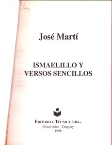 Ismaelillo y Versos Sencillos