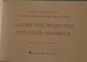 I Judge You When You Use Poor Grammar