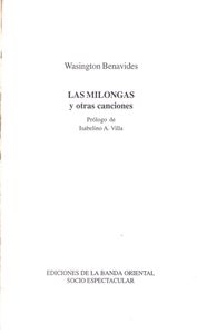 Las Milongas y Otras Canciones