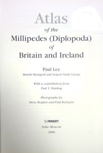 Atlas of the Millipedes (Diplopoda) of Britain and Ireland
