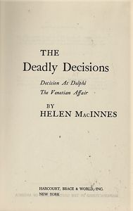 The Deadly Decisions : Decision at Delphi / The Venetian Affair