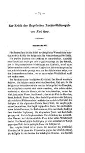 Zur Kritik der Hegelschen Rechtsphilosophie