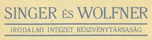 Singer és Wolfner Irodalmi Intézet R.-T.