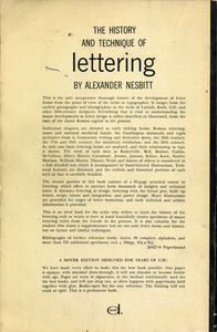 The History and Technique of Lettering