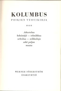 Kolumbus - Poikien vuosikirja