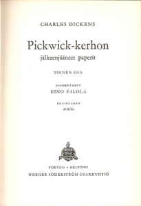 Pickwick-kerhon jälkeenjääneet paperit II