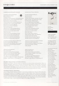 Esquire Russia № 102, Сентябрь 2014