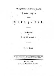 Vorlesungen über die Ästhetik
