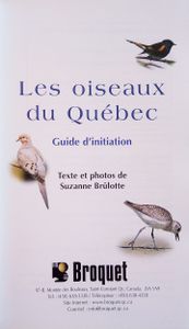 Les oiseaux du Québec: Guide d'initiation