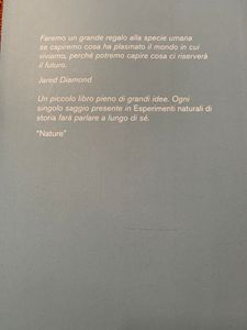 Esperimenti Naturali Di Storia.