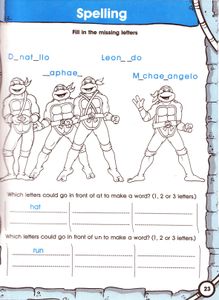 Teenage Mutant Hero Turtles English Skills