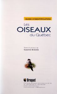 Les oiseaux du Québec: Guide d'identification