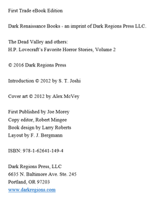 The Dead Valley and Others: H. P. Lovecraft's Favorite Horror Stories Vol. 2