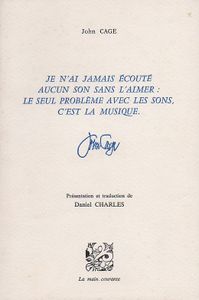 Je N'ai Jamais Écouté Aucun Son Sans L'aimer : Le Seul Problème Avec Les Sons, C'est La Musique