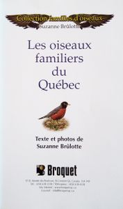 Les oiseaux familiers du Québec