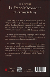La Franc-Maçonnerie et les projets Ferry