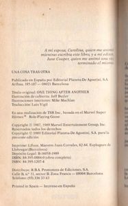 La Cosa. Una Cosa Tras Otra