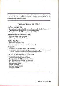 The Burns Mantle Theater Yearbook: The Best Plays of 1986-1987