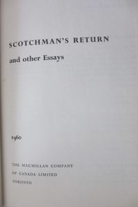 Scotchman's Return and other Essays