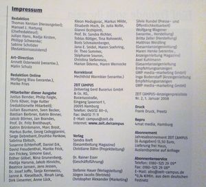 ZEIT Campus (Nr. 1 Januar/Februar 2009): Was bin ich wert?