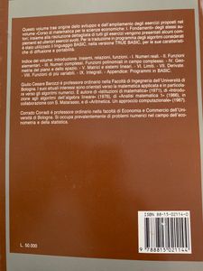 Corso Di Matematica Per Le Scienze Economiche. Esercizi Per Il Primo Volume. Fondamenti
