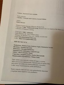 Calcolo. Funzioni di una variabile