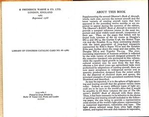 The Observer's Of Book Basic Aircraft Civil