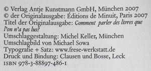 Wie man über Bücher spricht, die man nicht gelesen hat
