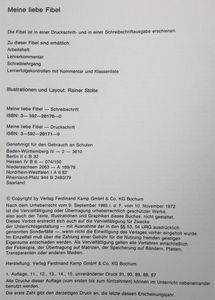 Meine liebe Fibel (Schreibschrift)