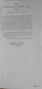 The Horseman's Year 1954