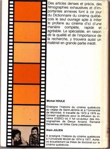 Dictionnaire Du Cinéma Québécois
