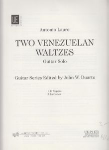 Two Venezuelan Waltzes. Guitar Solo