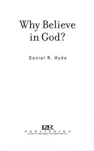 Why Believe in God?